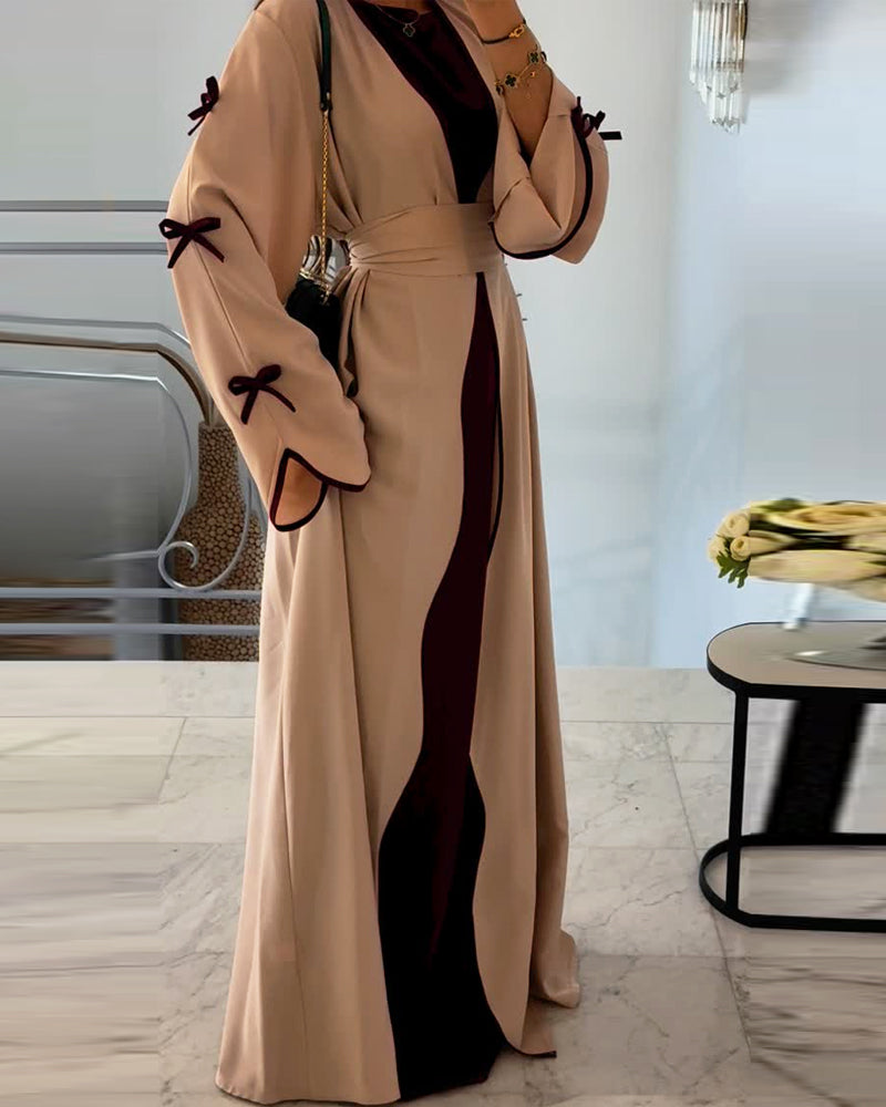 Sara™ |Elegant Bow Cardigan & Dress tvådelat set