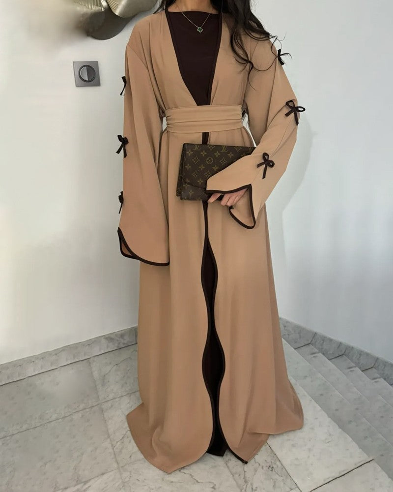 Sara™ |Elegant Bow Cardigan & Dress tvådelat set