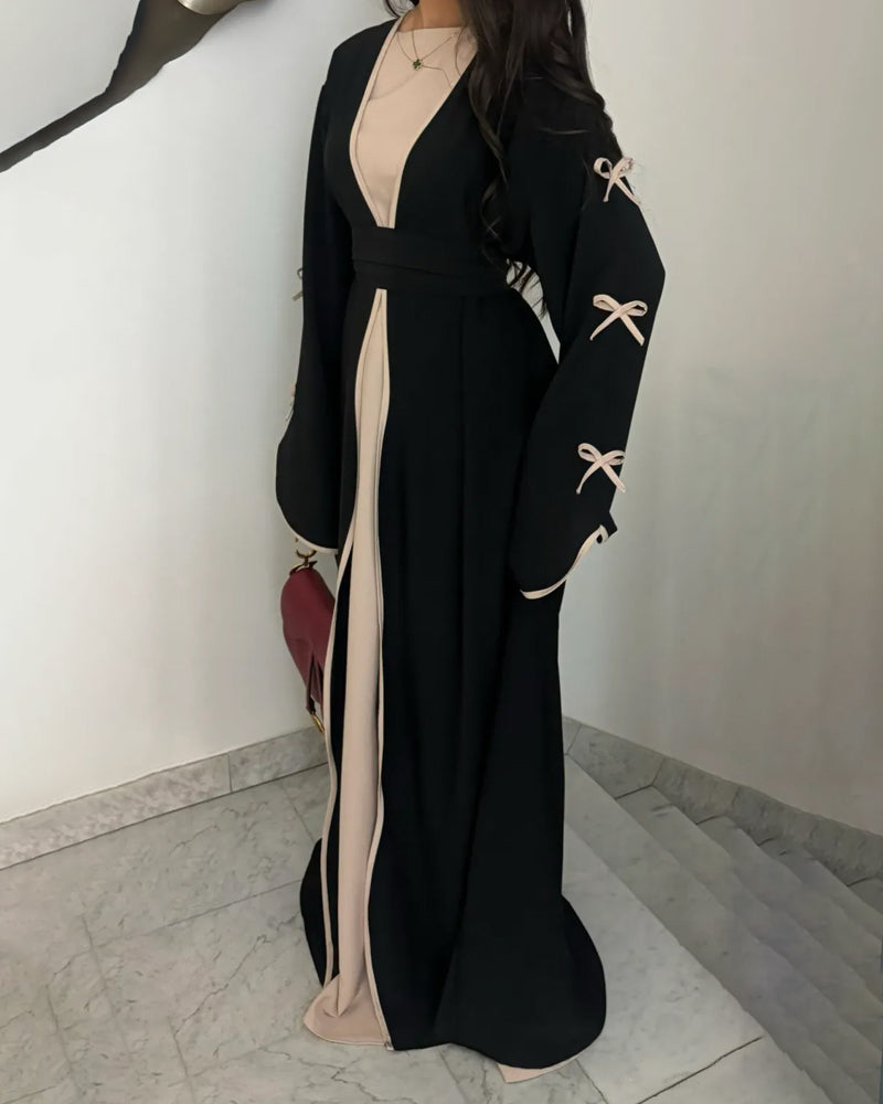 Sara™ |Elegant Bow Cardigan & Dress tvådelat set