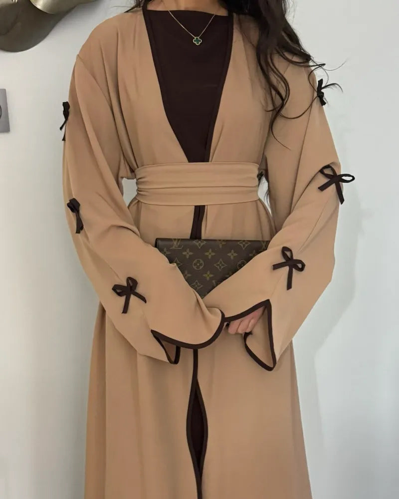 Sara™ |Elegant Bow Cardigan & Dress tvådelat set