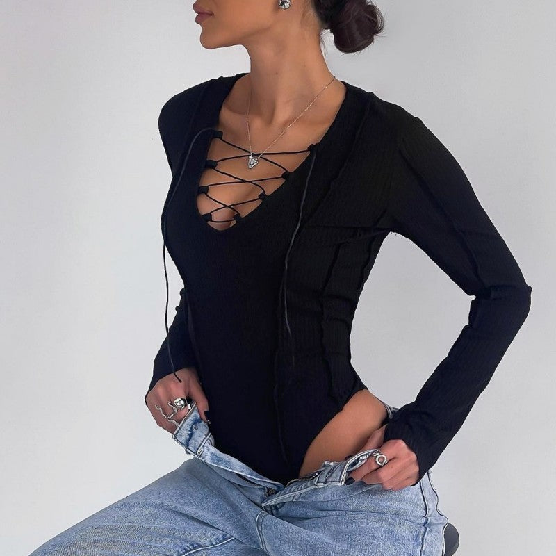 Luna™|Bodysuit för kvinnor med sofistikerad snörning och figurnära skärning