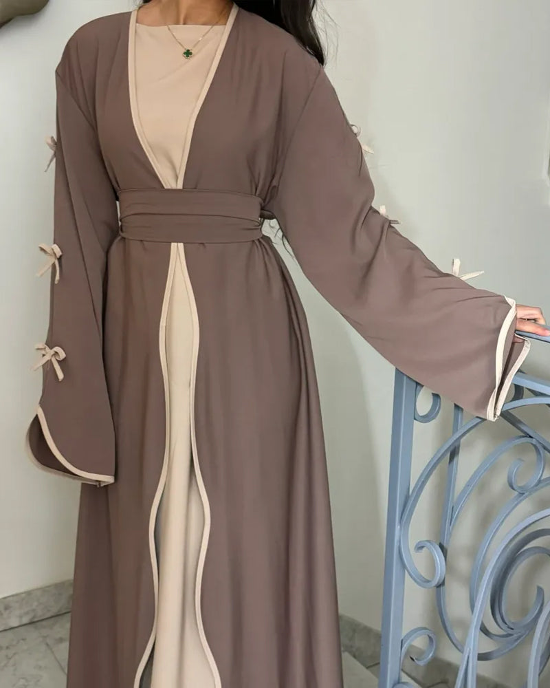 Sara™ |Elegant Bow Cardigan & Dress tvådelat set