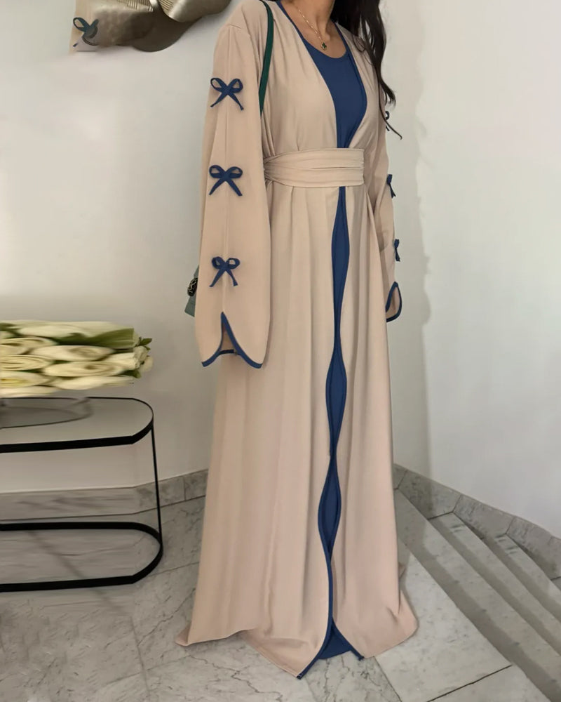 Sara™ |Elegant Bow Cardigan & Dress tvådelat set