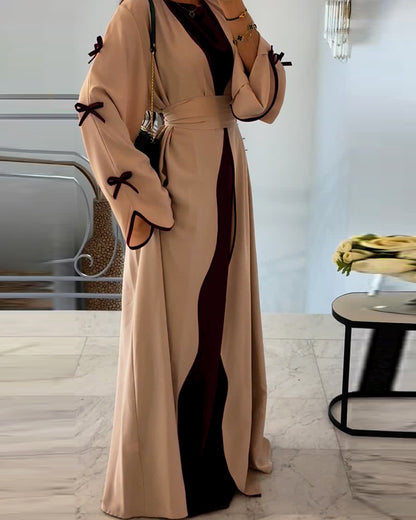 Sara™ |Elegant Bow Cardigan & Dress tvådelat set