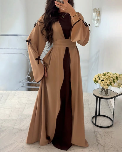 Sara™ |Elegant Bow Cardigan & Dress tvådelat set
