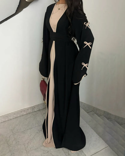 Sara™ |Elegant Bow Cardigan & Dress tvådelat set