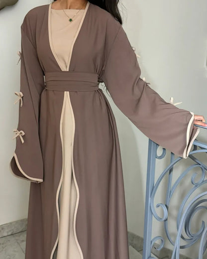 Sara™ |Elegant Bow Cardigan & Dress tvådelat set