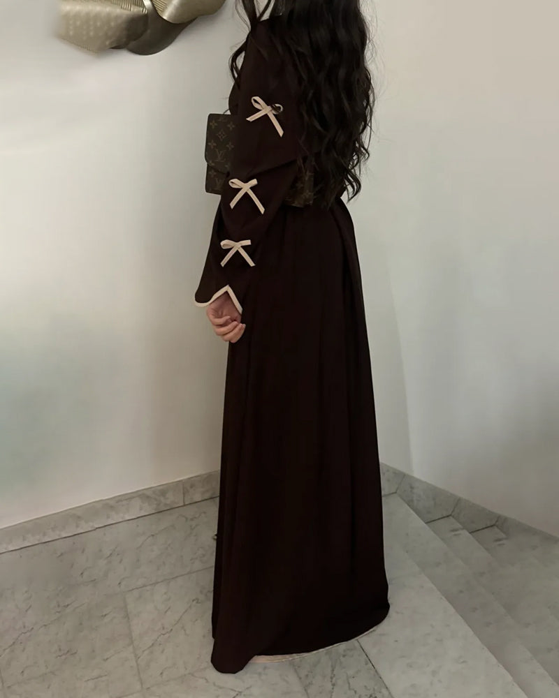 Sara™ |Elegant Bow Cardigan & Dress tvådelat set